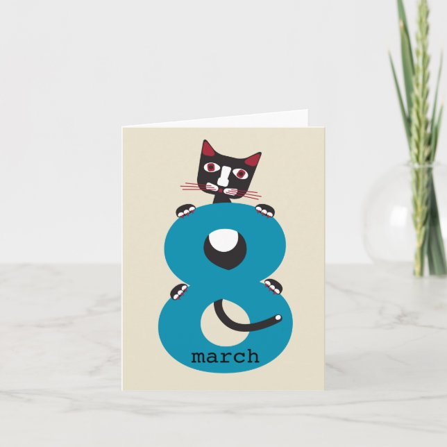 Gratulerart med internationella kvinna för mars 8 kort (Framsida)