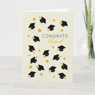 Gratulerart namn för handskriven studenten kort