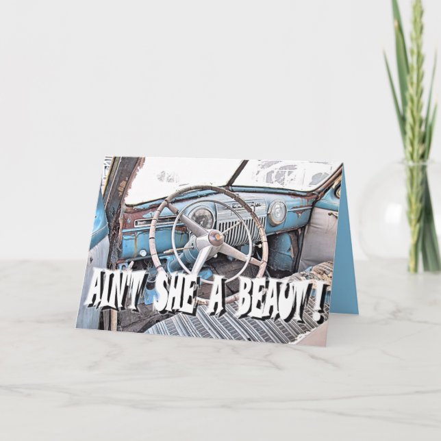 GRATULERART PÅ den NYA BILEN, kort (Framsida)