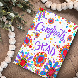 Gratulerart Roligt Cute Flowers-inspirivitetskort Kort