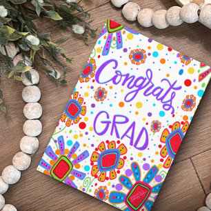 Gratulerart Roligt Cute Flowers-inspirivitetskort Kort