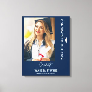 Gratulerart till vårt 202X Student-flottfoto Canvastryck
