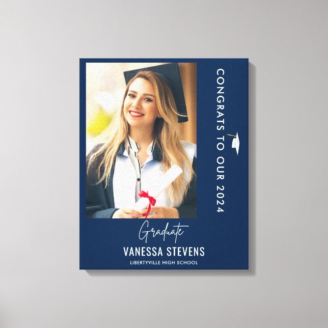 Gratulerart till vårt 202X Student-flottfoto Canvastryck (Framsida)