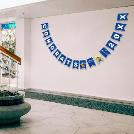 Gratulerart Toppen Grad Logotyp-redigerbart fotoår Vimplar