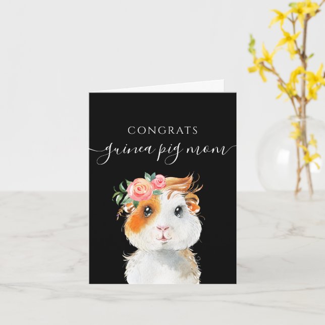 Gratulerer Marsvin Mamma Kort (Gul blomma)