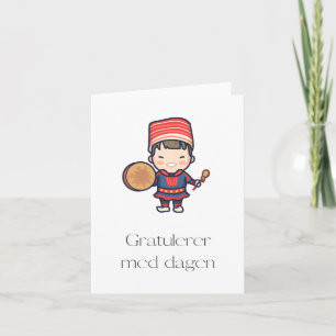Gratulerer med dagen, Norska Grattis på födelsedag Kort
