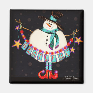 "Gratully Snögubbe" Inspirivitet Magnet