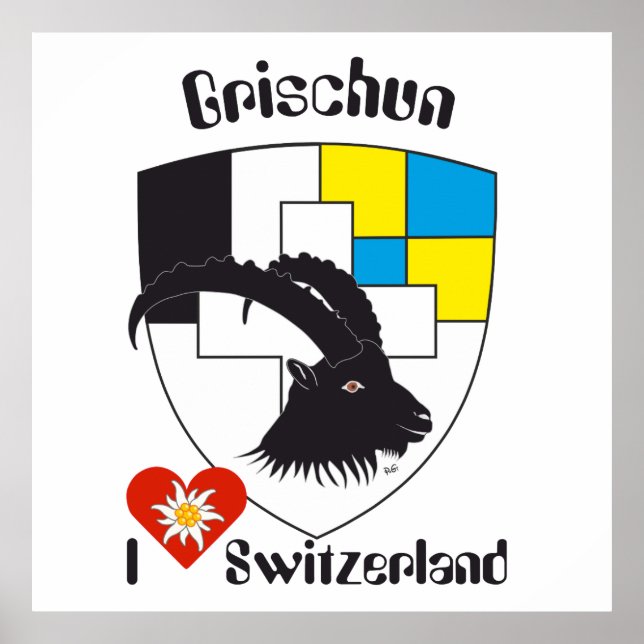 Graubünden Grigioni Grischun Poster (Framsidan)