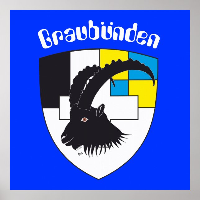 Graubünden Grigioni Grischun Poster (Framsidan)