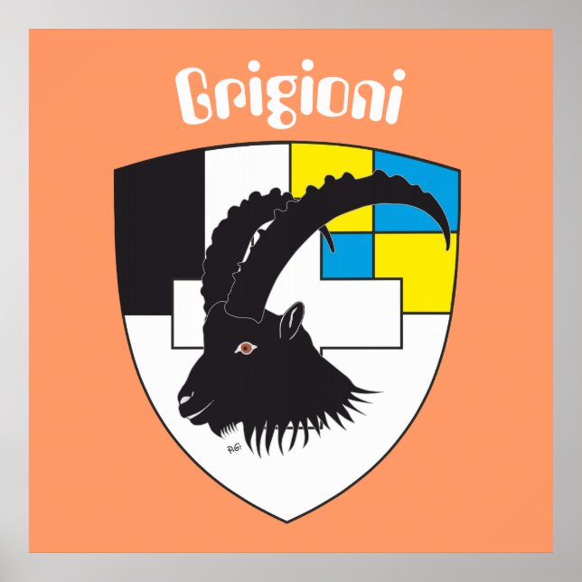 Graubünden Grigioni Grischun Poster (Framsidan)