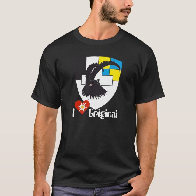 Graubünden Grigioni Grischun Schweiz Suisse Svizra Tee Shirt (Framsida)