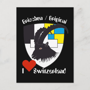 Graubünden Grischun Schweiz Suisse Postkarte Vykort