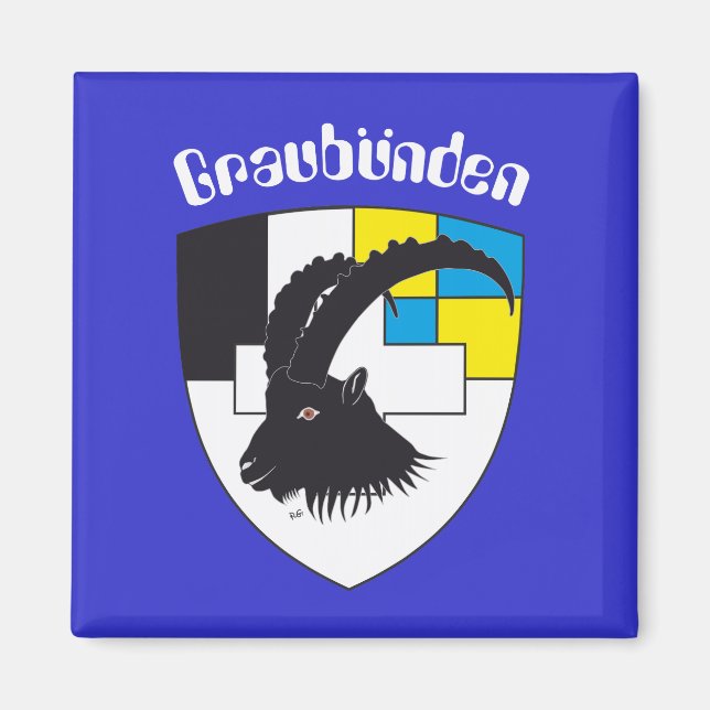 Graubünden Schweiz Magnet (Framsidan)