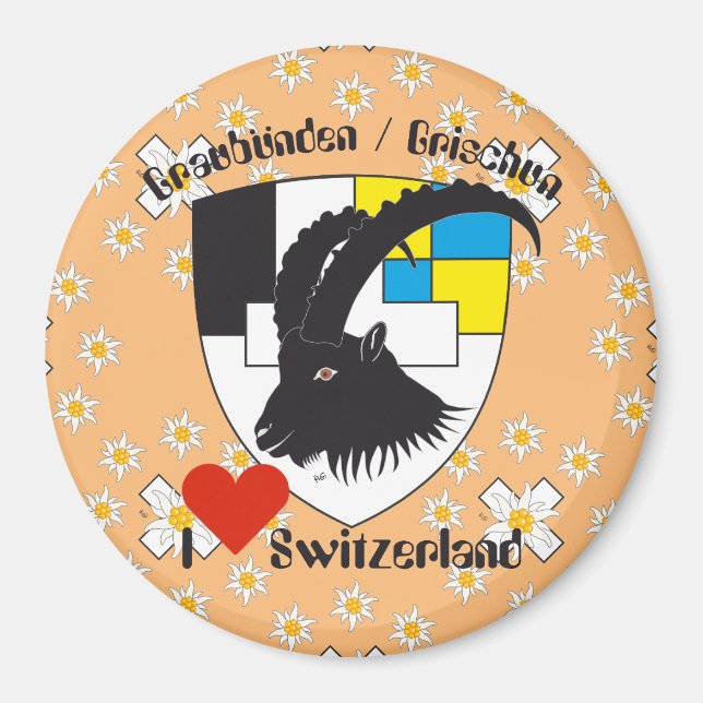 Graubünden Schweiz Magnet (Framsidan)