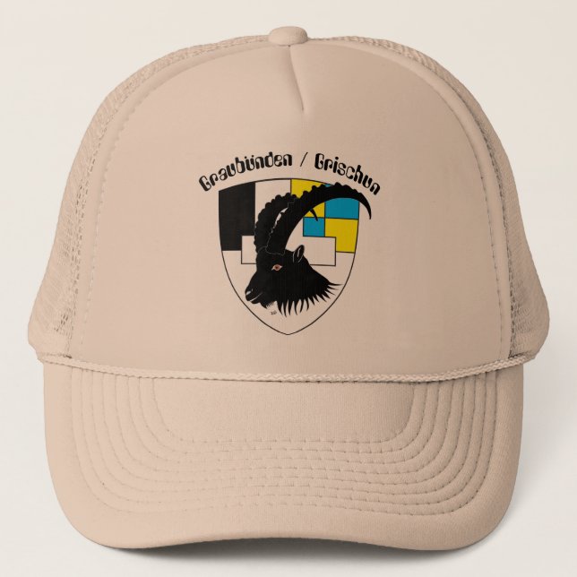 Graubünden Schweiz Mütze Truckerkeps (Framsida)