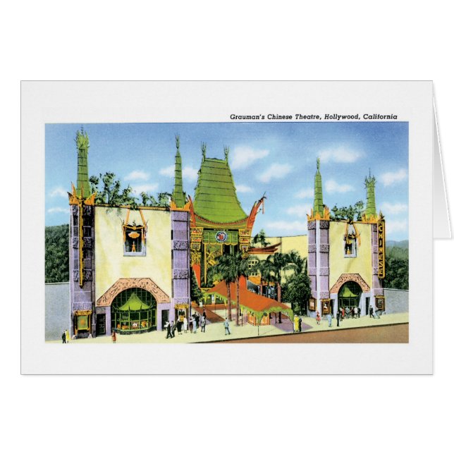 Graumans kinesiska teater, Hollywood, Ca Hälsningskort (Framsidan Horizontal)