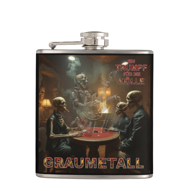 Graumetall Trumpf für die Hölle Coverdesign metal Fickplunta (Framsidan)