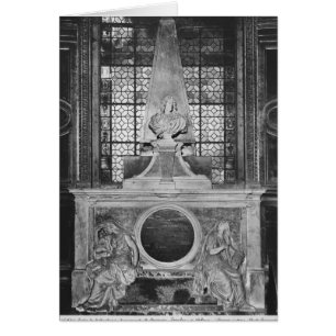 Grav av Charles Le Brun och hans fru Hälsningskort