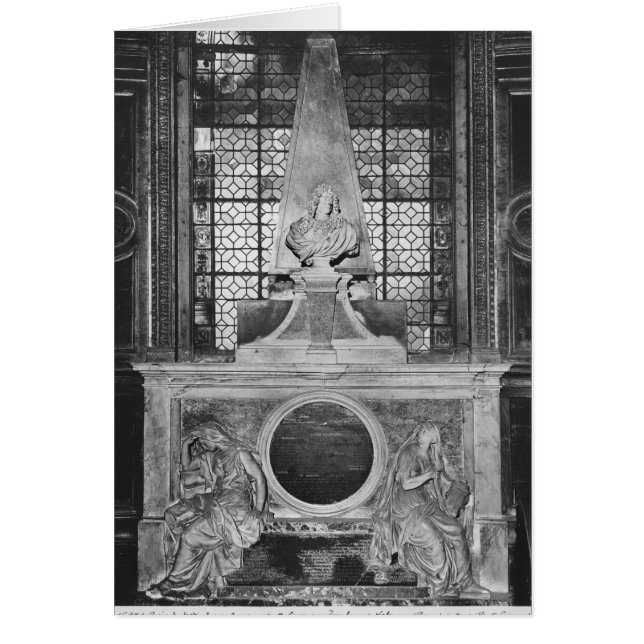 Grav av Charles Le Brun och hans fru Hälsningskort (Framsidan)