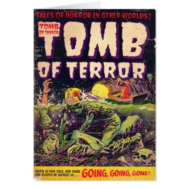 Grav av den gående gående borta fasahumorboken för hälsningskort (Framsidan)