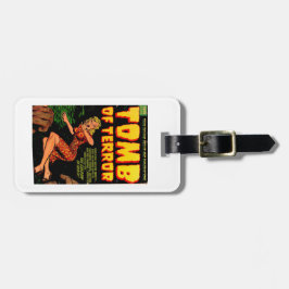 Grav av skräcken skugga av dödbagageetiketten bagagebricka