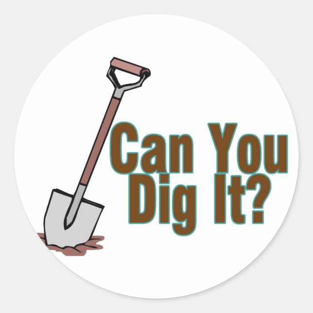 Gräv den runt klistermärke (Framsida)