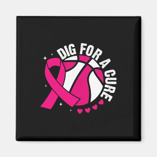 Gräv För En Bot Sketll Rosa Bröstcancer Medvetenhe Magnet