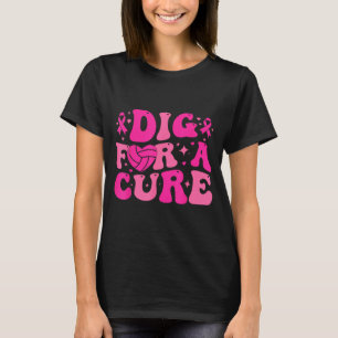 Gräv för en bröstcancer medvetenhet Volleyball nk T Shirt