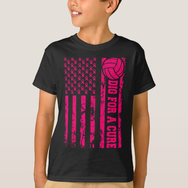 Gräv för en ren bröstcancer Rosa Ameri T Shirt (Framsida)