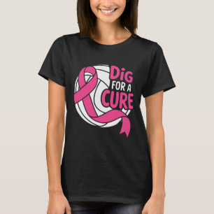 Gräv för en ren bröstcancermedvetenhet med volleyb t shirt