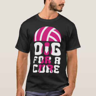 Gräv för en ren volleyboll i oktober, bröstcancer t shirt