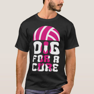 Gräv för en ren volleyboll i oktober, bröstcancer t shirt