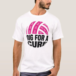 Gräv För Ett Botemedel Volleyboll Oktober Bröstcan T Shirt