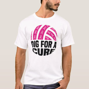 Gräv För Ett Botemedel Volleyboll Oktober Bröstcan T Shirt