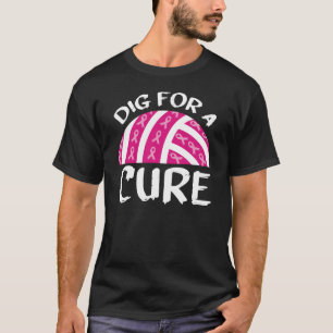 Gräv För Ett Botemedel Volleyboll Oktober Bröstcan T Shirt
