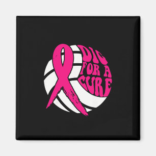 Gräv för Medveten Bledon volleyball Breast Cancer Magnet