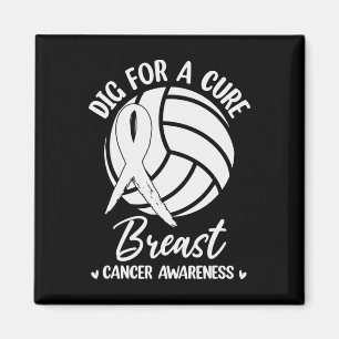 Gräv för Medveten Bledon volleyball Breast Cancer Magnet