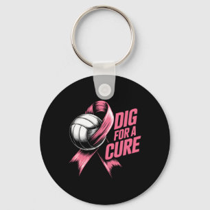 Gräv för Medveten Bledon volleyball Breast Cancer Nyckelring