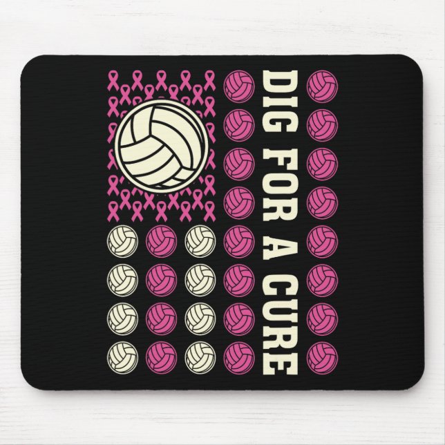 Gräv för ren Rosa av borstcancer i volleyboll Musmatta (Framsidan)