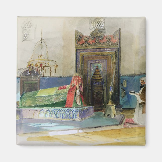 Grav i Bayazid I, Bursa, Turkiet (pappert) Magnet (Framsidan)