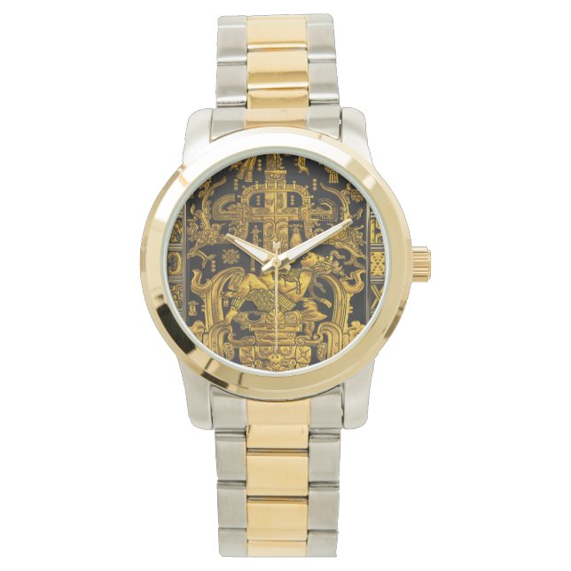 Grav i Pakal - Golden Palenque Astronaut Armbandsur (Framsida)