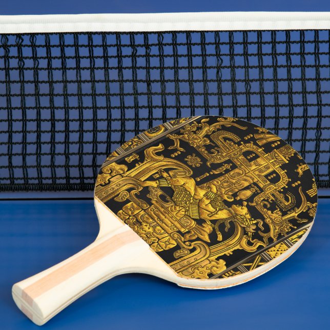 Grav i Pakal - Guld Palenque Astronaut Pingisracket (Insitu)