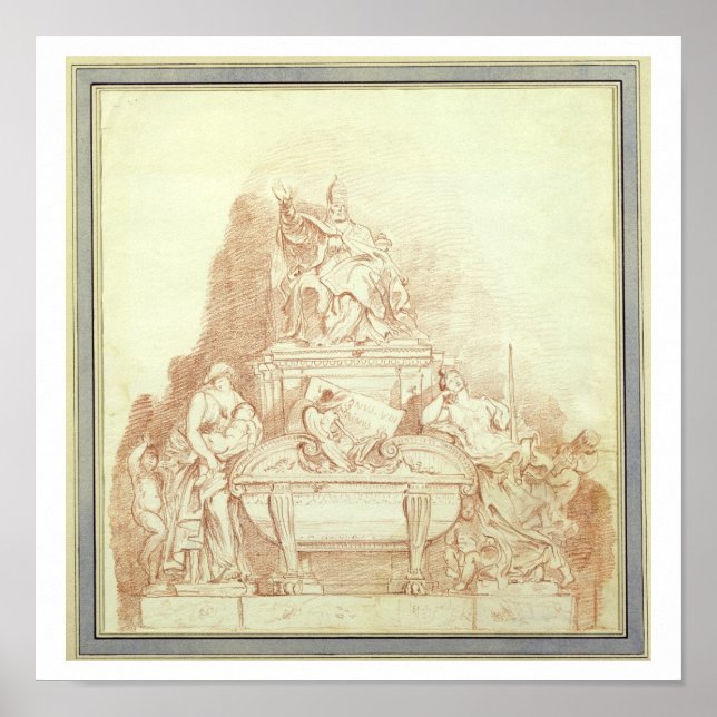 Grav i påven Urban VIII (1568-1644) av Gianlor Poster (Framsidan)