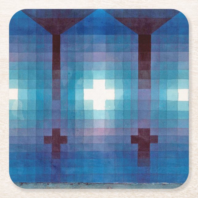 Grav i tre, Klee Underlägg Papper Kvadrat (Framsidan)