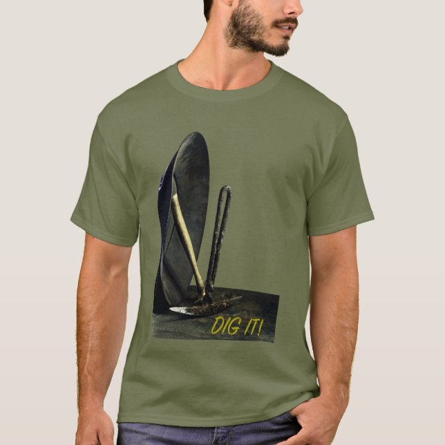 GRÄV IT! Panorering och gruvdrift i guld. Hämta pl T Shirt (Framsida)