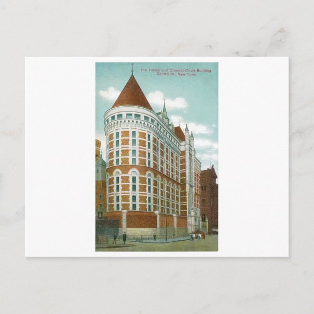 Grav och brottmålsdomstolens Byggnad, NY Vykort (Framsida)