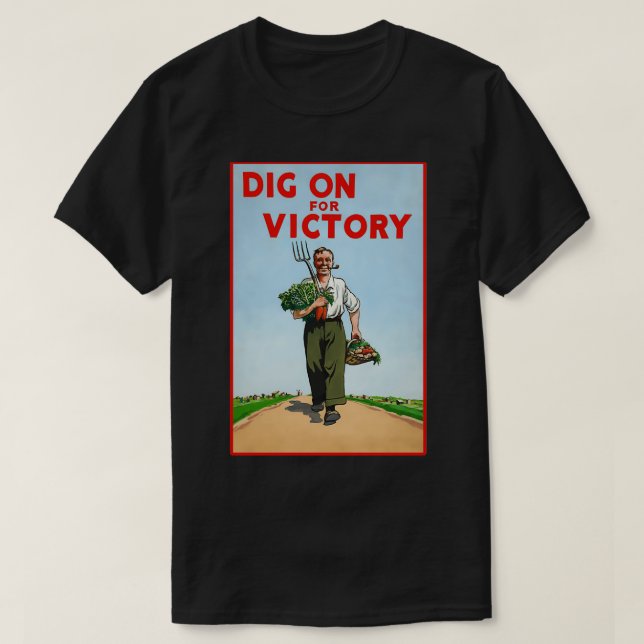 Gräv på för seger t shirt (Design framsida)