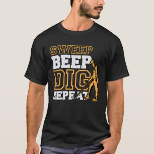 gräv repetera sveppip för detektering av metalldet t shirt
