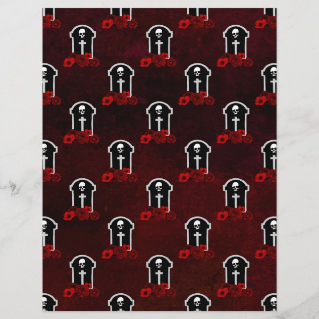 Grav Stones & Ro Halloween Scrapbook Papper (Framsida)