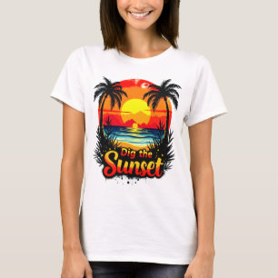 Gräv Sunset Volleyball-garantin - Perfekten för fl T Shirt